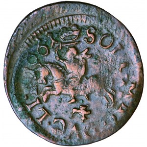 Polska, Jan Kazimierz, Litwa, mały szeląg miedziany (boratynka) 1661, men. Ujazdów
