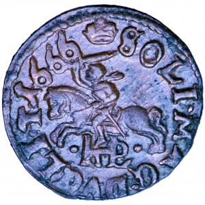 Polska, Jan Kazimierz, Litwa, mały szeląg miedziany (boratynka) 1666, men. Wilno, T.L. Boratyni