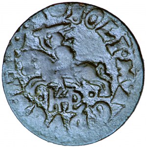 Polska, Jan Kazimierz, Litwa, mały szeląg miedziany (boratynka) 1666(?), men. Wilno