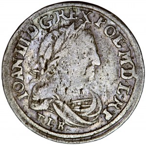 Polska, Jan III, Korona, szóstak 1681, men. Bydgoszcz, T. L. Boratyni, J. A. Morsztyn