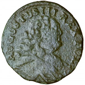 Polska (Saksonia), August III, Korona, szeląg 1752, men. Gubin