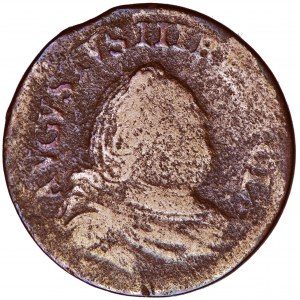 Polska (Saksonia), August III, Korona, grosz miedziany 1754, mennica nieustalona