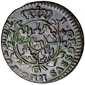 Polska, Stanisław August, Korona, grosz 1767, men. Kraków, P. M. Gartenberg
