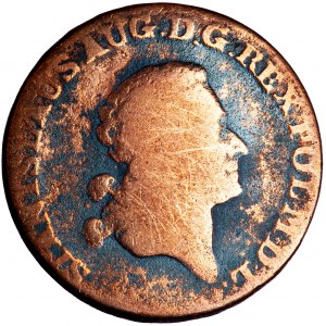 Polska, Stanisław August, Korona, trojak 1791, men. Warszawa, E. Brenn (leg. łacińska)