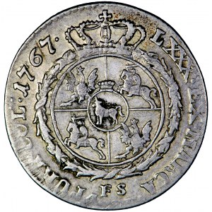 Polska, Stanisław August, Korona, złoty 1767, men. Warszawa, F. Sylm