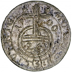 Szwecja, Karol XII, Ryga, półtorak (ferding) 1700, men. Ryga, Joachim Meinecke