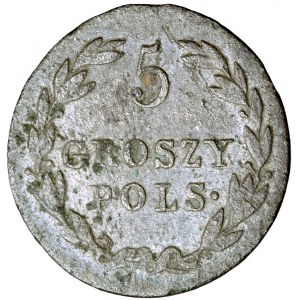 Polska, Królestwo Kongresowe, Aleksander I, 5 groszy 1819, men. Warszawa, Jakub Benike
