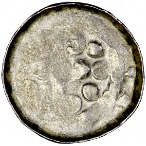 Polska lub Saksonia wschodnia (Ostfalia), denar krzyżowy typu pastorał młodszy, ok. 1095-1105