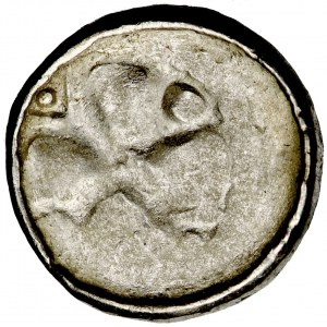 Polska lub Saksonia wschodnia (Ostfalia), denar krzyżowy typu pastorał młodszy, ok. 1095-1105