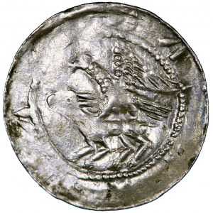 Polska, Władysław II Wygnaniec (1138-46), denar typu Orzeł i zając, men. Kraków