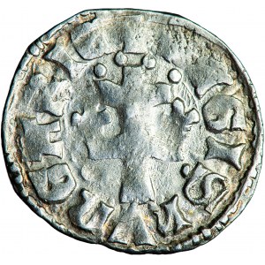 Węgry, Ludwik I Wielki, denar, 1358-66, men. nieokreślona