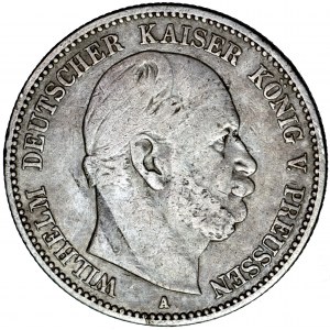 Prusy, Wilhelm I, 2 marki 1877, men. Berlin