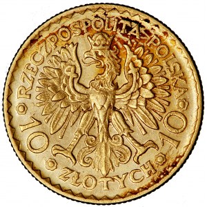 II Rzeczpospolita Polska, 10 złotych 1925, Bolesław Chrobry, men. Warszawa.