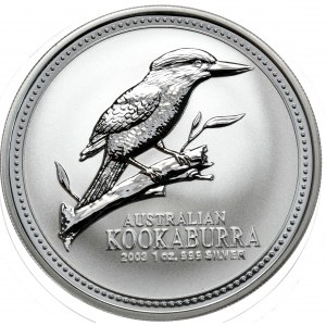 Australia, Kookaburra, 2003, 1 oz, one ounce Ag 999