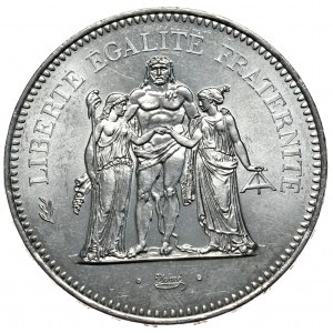 Francja, 50 franków, 1979r., Herkules, rzadszy rocznik