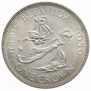 Bermuda, 1 Crown, 1959.