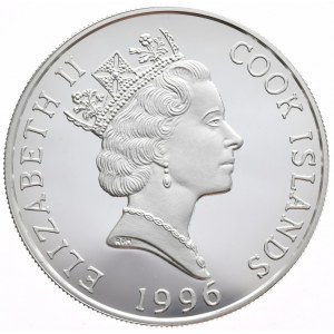 Wyspy Cooka, 5 Dolarów, 1996r., gepard