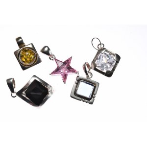 Jewelry, pendants with stones, Ag925