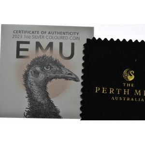 Australia, $1, 2023. Emu color