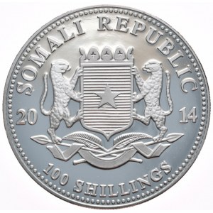 Somalia, 100 Szylingów, 2014r., Słoń