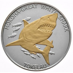 Tokelau, 5 Dolarów, 2015r., Rekin