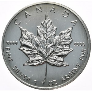 Kanada, 5 Dolarów, Liść, 1989r., 1oz.