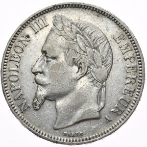 Francja, 5 Franków, 1867r.