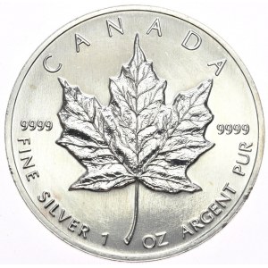 Kanada, 5 Dolarów, Liść, 1990r., 1oz.