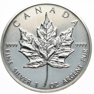 Kanada, 5 Dolarów, Liść, 1989r., 1oz.