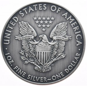 USA, 1 Dolar, 2011r., 1 oz, srebro 999, złocony