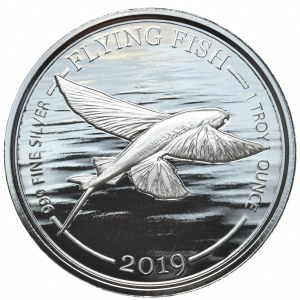 Barbados, 1 Dolar, 2019r. Latająca ryba