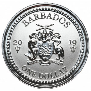 Barbados, 1 Dolar, 2019r. Latająca ryba