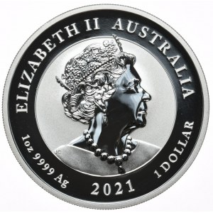 Australia, 1 Dolar, 2021r., Smok
