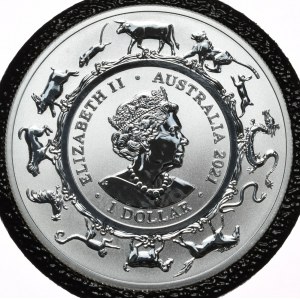 Australia, 1 Dolar, 2021r., RAM, Wół