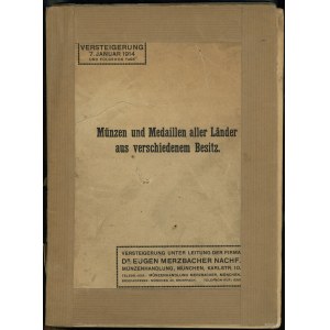 Merzbacher Eugen, Münzen und Medaillen aller Länder aus verschiedenem Besitz, 7.01.1914, München