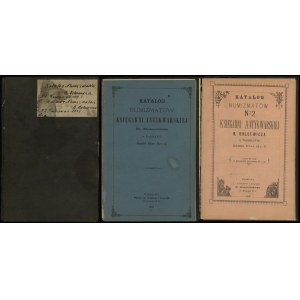 Satz von 2 Publikationen: 1) Katalog der Numismatik des Antiquariats von B. Bolcewicz in Warschau, Warschau 1892 2) Katalog der Numismatik...