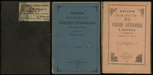 ensemble de 2 publications : 1) Catalogue de numismatique de la librairie antique de B. Bolcewicz à Varsovie, Varsovie 1892 2) Catalogue de la numismatique...