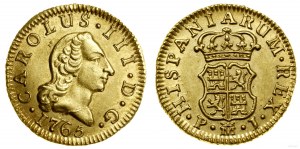 Spagna, 1/2 escudo, 1765 PJ, Madrid