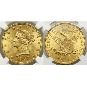 États-Unis d'Amérique (USA), 10 dollars, 1907, Philadelphie
