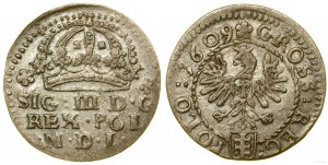 Pologne, penny, 1609, Cracovie