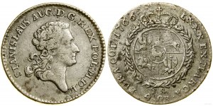 Polonia, zloty (4 grosze), 1766 FS, Varsavia
