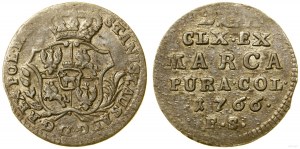 Polonia, mezzo zloty (2 grosze), 1766 FS, Varsavia