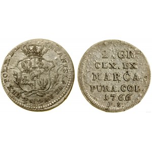 Poľsko, pol zlotého (2 groše), 1766 FS, Varšava