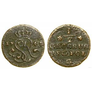 Pologne, demi-penny, 1768, Cracovie