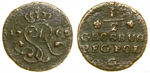 Pologne, demi-penny, 1768, Cracovie