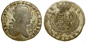 Pologne, 1/3 de thaler (deux zlotys), 1813 IB, Varsovie