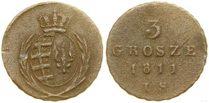 Pologne, 3 grosze (trojak), 1811 IS, Varsovie