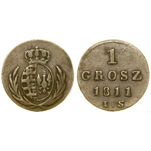 Polska, 1 grosz, 1811 IS, Warszawa