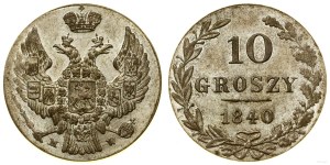 Poland, 10 groszy, 1840 MW, Warsaw