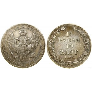 Poland, 1 1/2 rubles = 10 zlotys, 1833 НГ, Warsaw